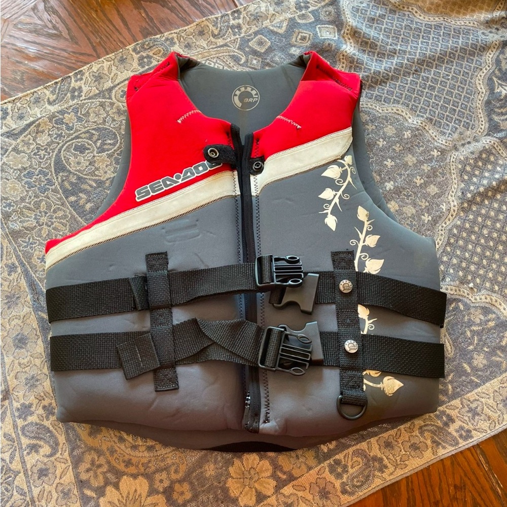Red and Gray Women's Life Vest